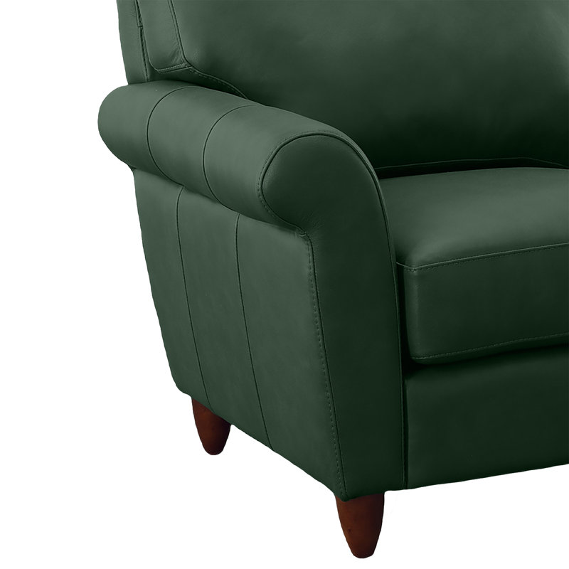 Causeuse en cuir véritable Cherish, Vert