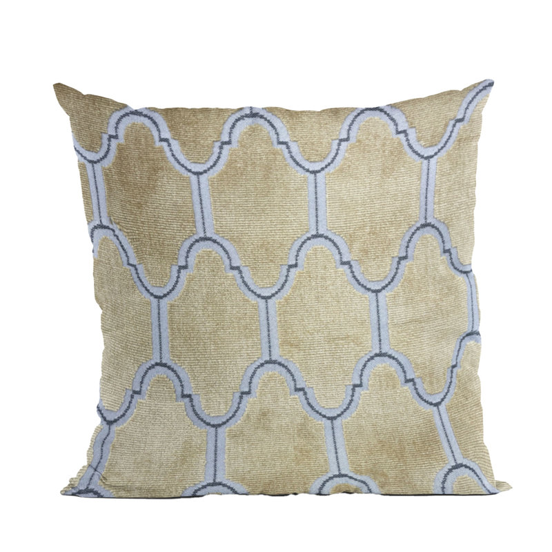 Coussin Royal Arches, Carré, Doré, H 20 po x l 20 po