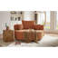 Fauteuil pivotant à 360 degrés - rouge orangé, sièges spacieux, chenille, coussins amovibles pour la vie, la chambre à coucher, utilisation de bureau 360 avec profondeur de siège en tissu d'ameublement en chenille, coussins, salon élégant, bureau,-904809100