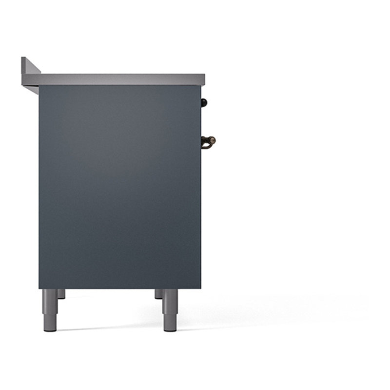 ILVE Nostalgie II 40 in Induction Range, Blue Gray/Bronze