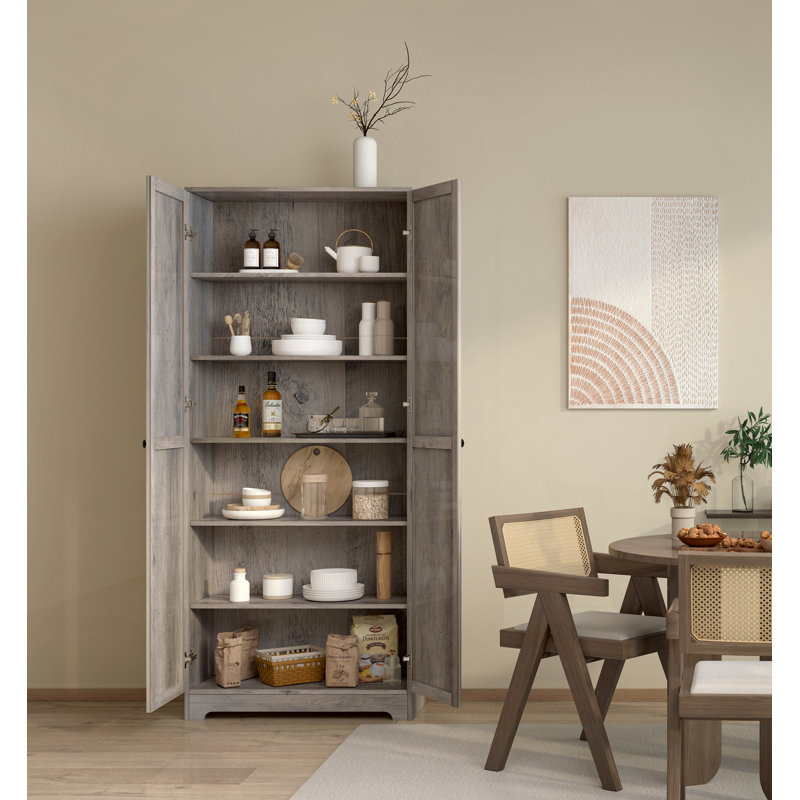 Armoire de rangement à cinq niveaux Soheila, Gris