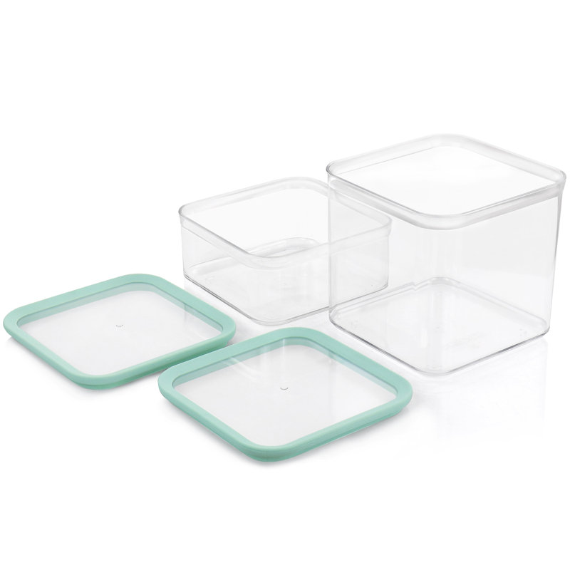 Clear Stackable Plastic Food Storage Container Set
