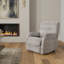 Fauteuil relevable moelleux en tissu colombe Lucie
