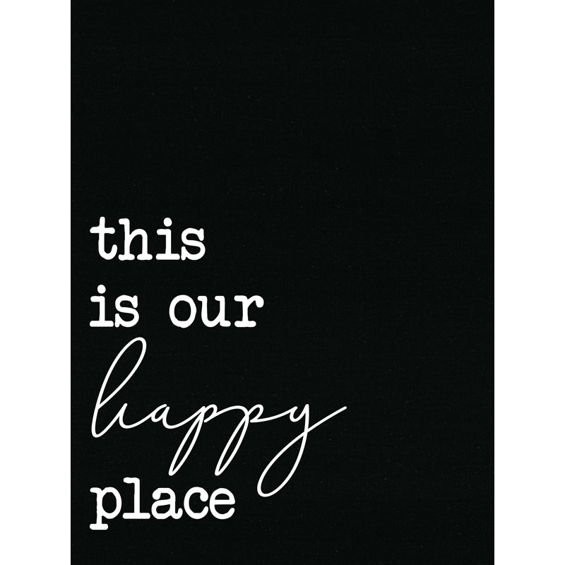 «Happy Place», reproduction sur toile tendue, H 40 po x l 30 po