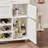Kitchen Cart on Wheels Small Kitchen Island with Storage Wine Rack Black Rolling Cart-1701941915-1701941918