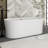 67" White Acrylic Freestanding Bathtub