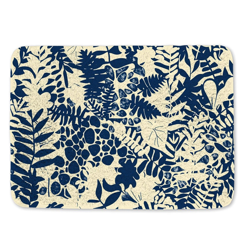 Danecia Microfiber / Microsuede Non-Slip Bath Mat, 17"W x 24"L