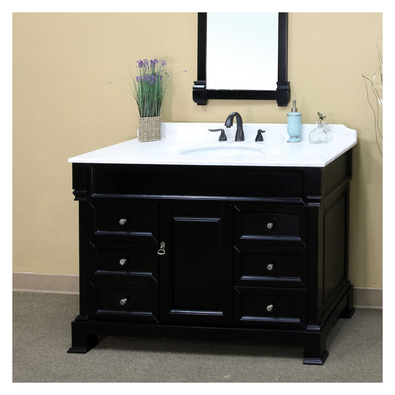 Meuble-lavabo simple 60 po Halliday, Espresso