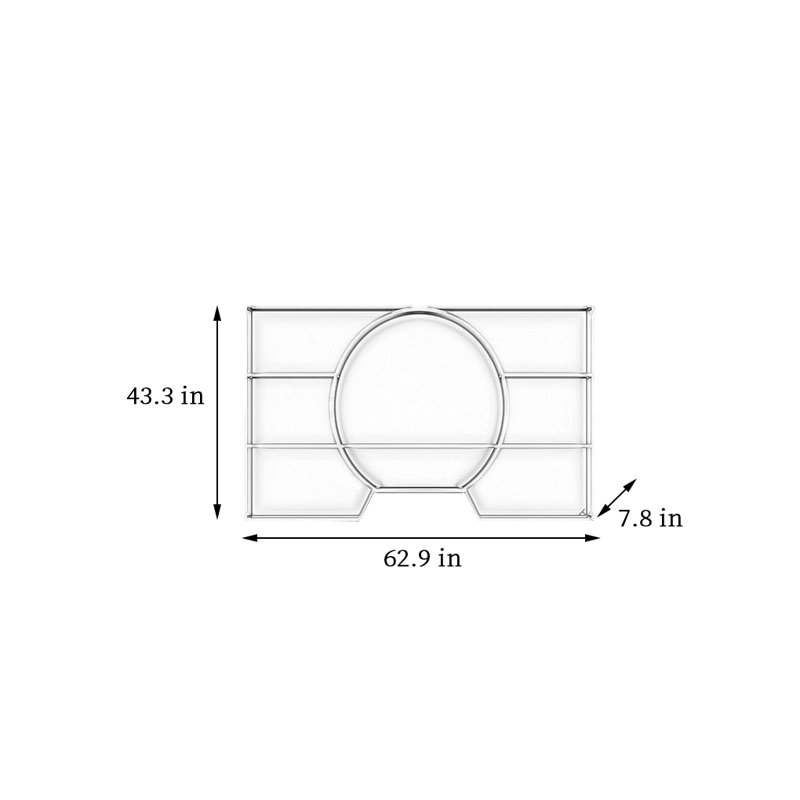 Klowey, H 43,3 po x l 62,9 po x P 7,8 po, Noir, noir, noir, noir