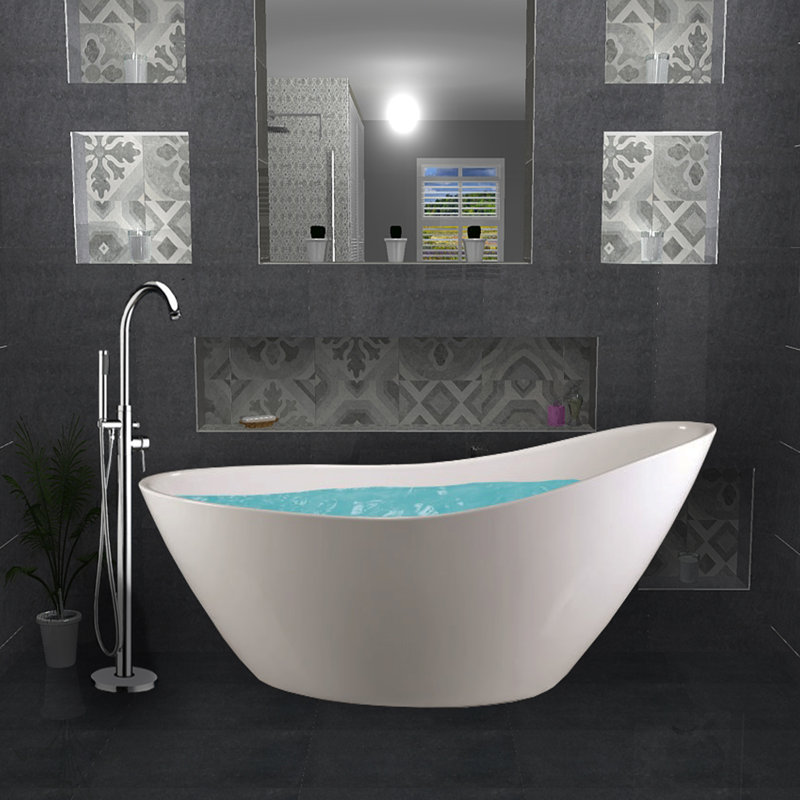 Ramiro 1550mm x 750mm Soaking Acrylic Bathtub