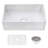 Ruvati 33 inch Fireclay Farmhouse Apron-Front Kitchen Sink Reversible-101342638