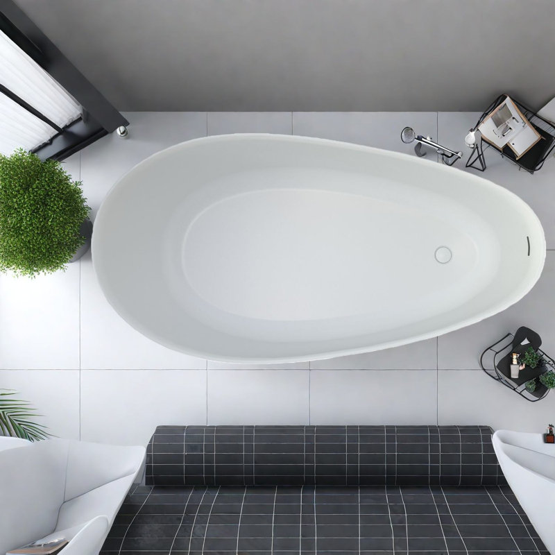 Baignoire profonde et bain tourbillon 65 po