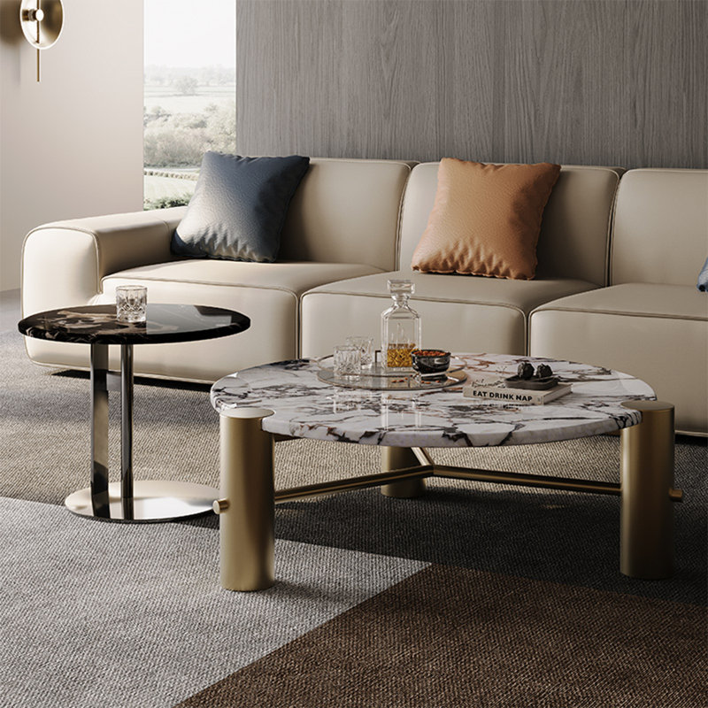 Burkey, Doré / gris foncé, H 13,8 po x L 35,4 po x l 35,4 po