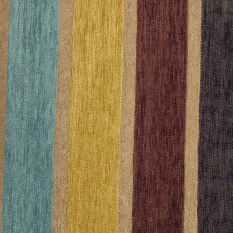 Coussin décoratif en chenille Savannah, Jaune / Bleu