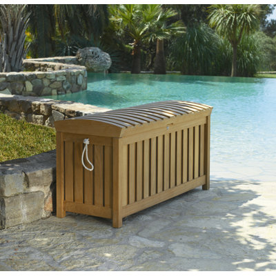 Boîte de rangement verrouillable en bois de teck Saqqarah