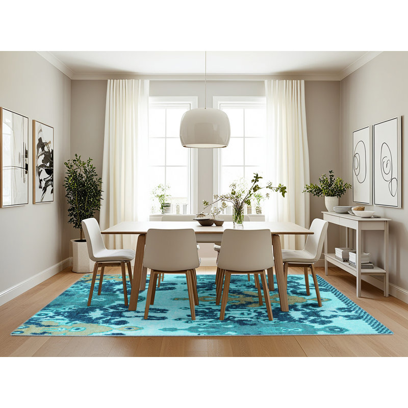 Abstract Indoor Rug, Rectangle 7' x 10'