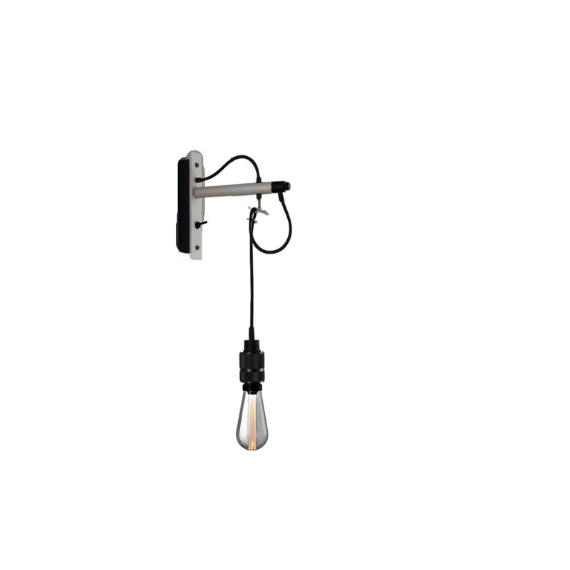 1 - Light Armed Sconce, Stone/Smoked Bronze