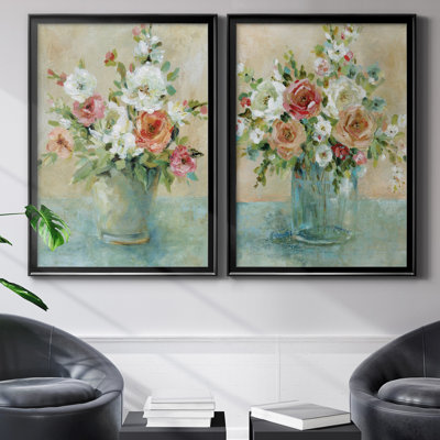 Sun Drenched Bouquet - Ensemble de 2 reproductions d'art