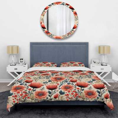Divine Dreams Floral Pattern - Ensemble de housse de couette à motif floral
