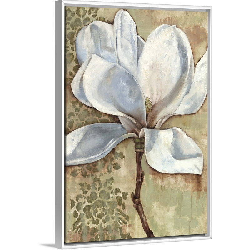 Magnolia Majesty I, art mural sur toile, H 20 po x l 30 po x P 1,25 po, Cadre blanc