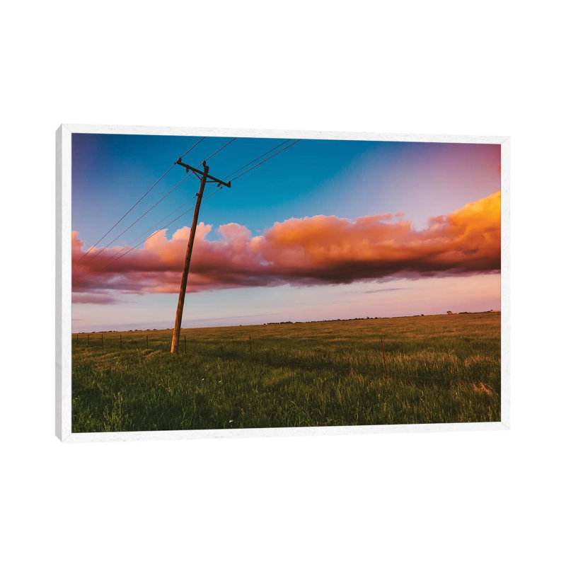 Cotton Candy Skies by Bethany Young - Print on Canvas, White Framed, 45.72cm H x 66.04cm W x 3.81cm D