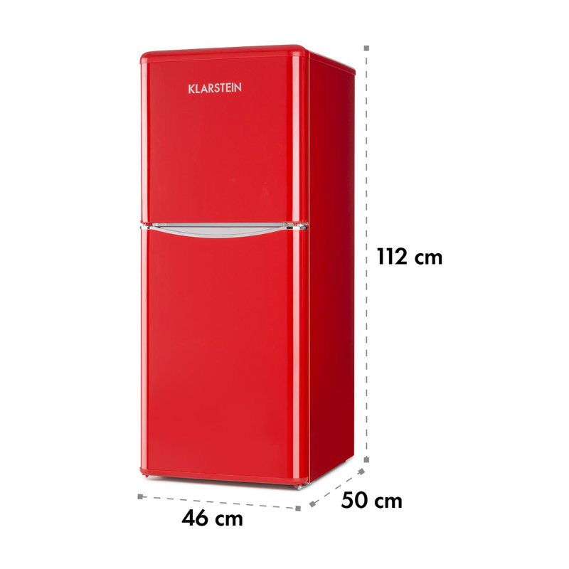 Klarstein Monroe 108m³ L Freestanding Mini Fridge, Red