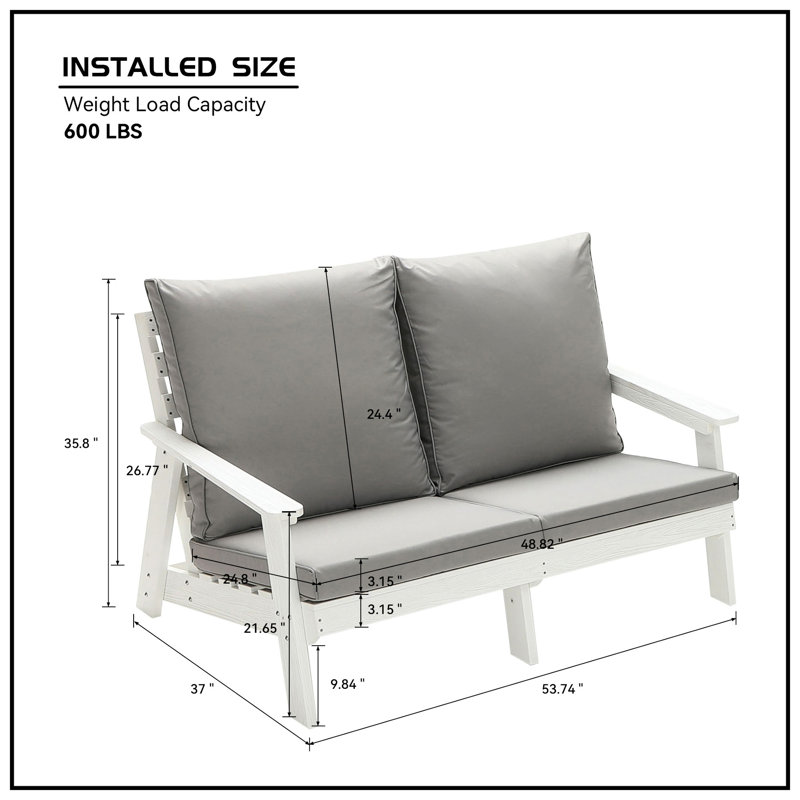Hanches avec grain de bois toutes saisons, jardin extérieur blanc, coussin relaxant, grain élégant et confortable