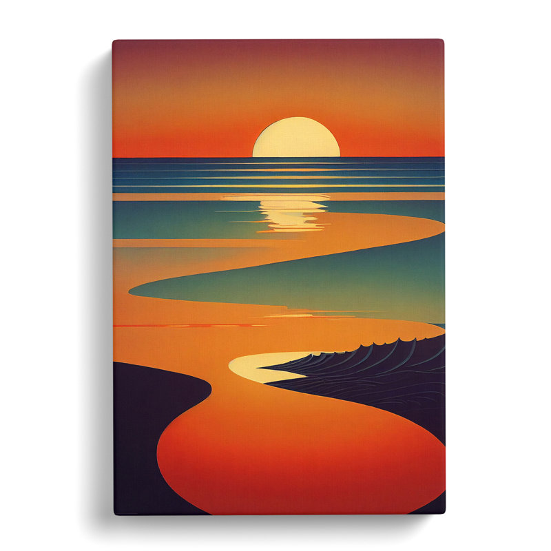 Dashing Sunset Abstract - Wrapped Canvas, 50cm H x 35cm W x 3cm D