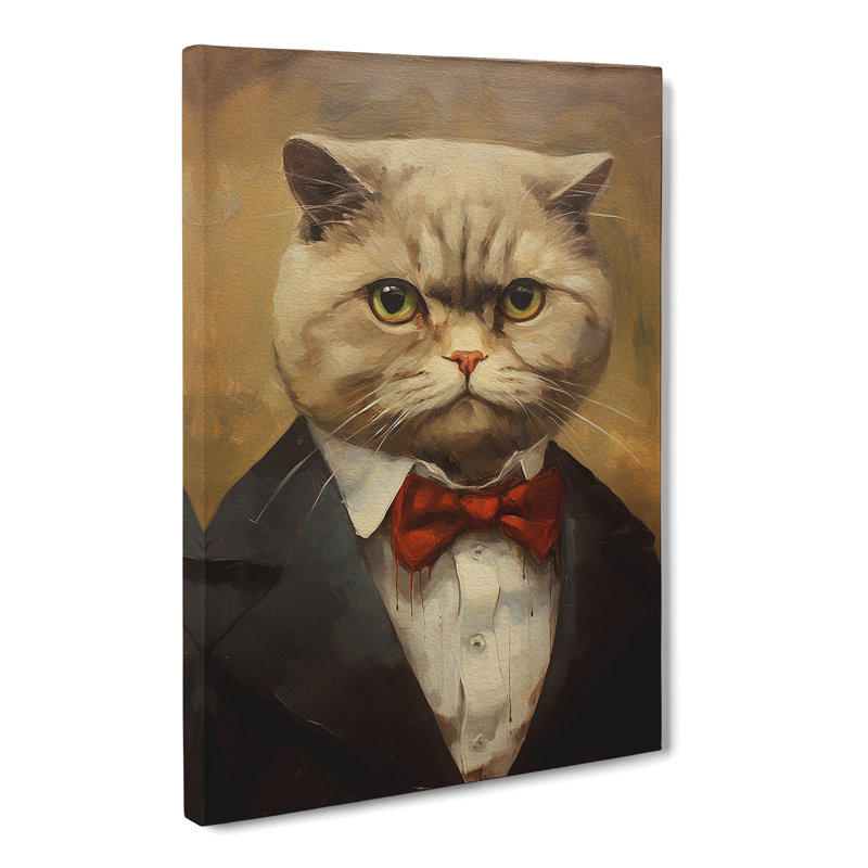 Cat Modern - Wrapped Canvas Print, 50cm H x 35cm W x 3cm D