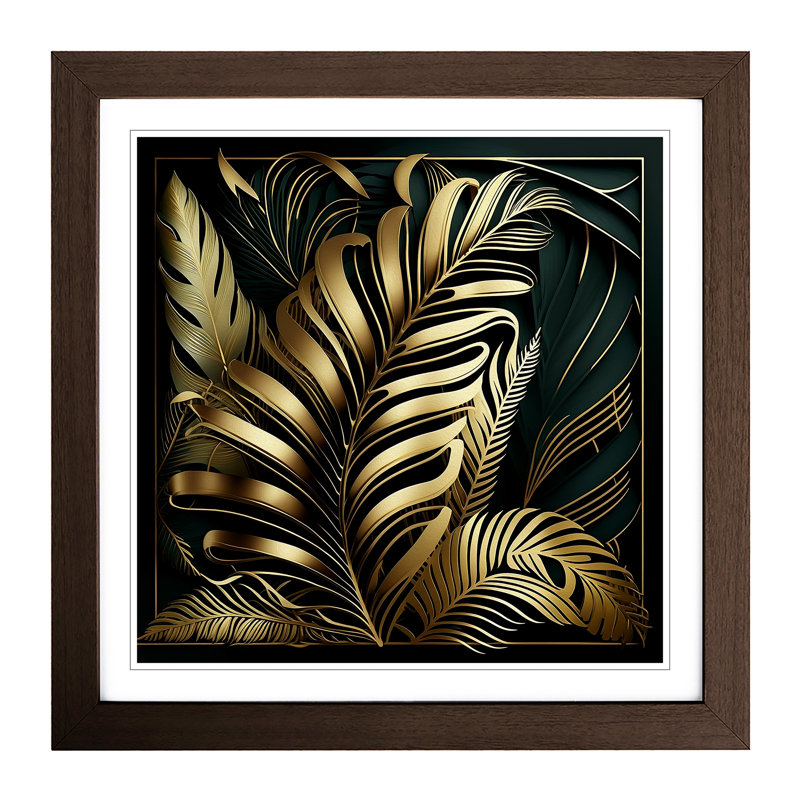 Palm LeafNo.1 - Framed Print, Walnut