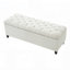 Pouf avec rangement, surface en bouclÃ© et pieds en bois d'hÃ©vÃ©a, capacitÃ© de 136 kg, pour un intÃ©rieur moderne-1216531186