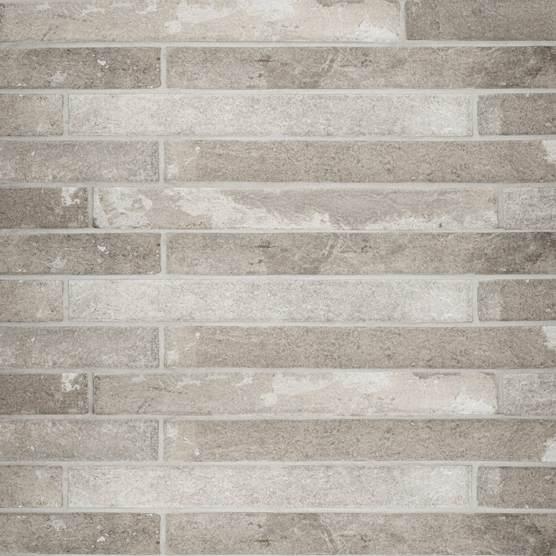 Montello 2 in. x 18 in. Matte Porcelain Brick Look Floor and Wall Tile, Ivora