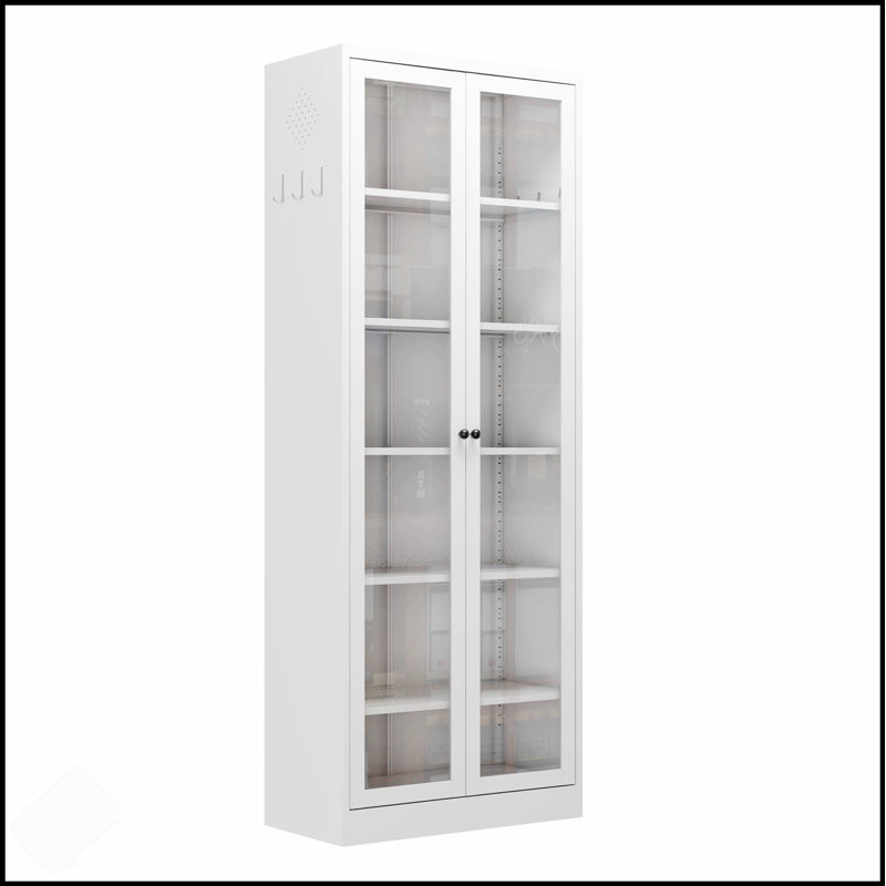 Durable Metal Kitchen Pantry Cabinet With 5 Adjustable Shelves, 72 Inch Tall Freestanding Storage For Home Organization