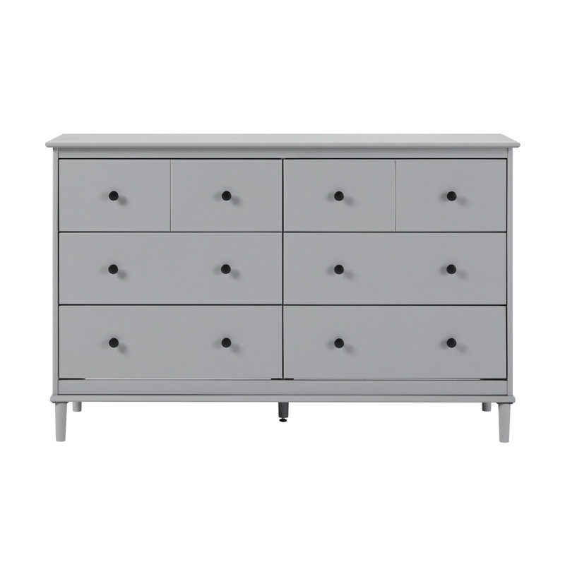 Commode double 6 tiroirs Haney, Gris