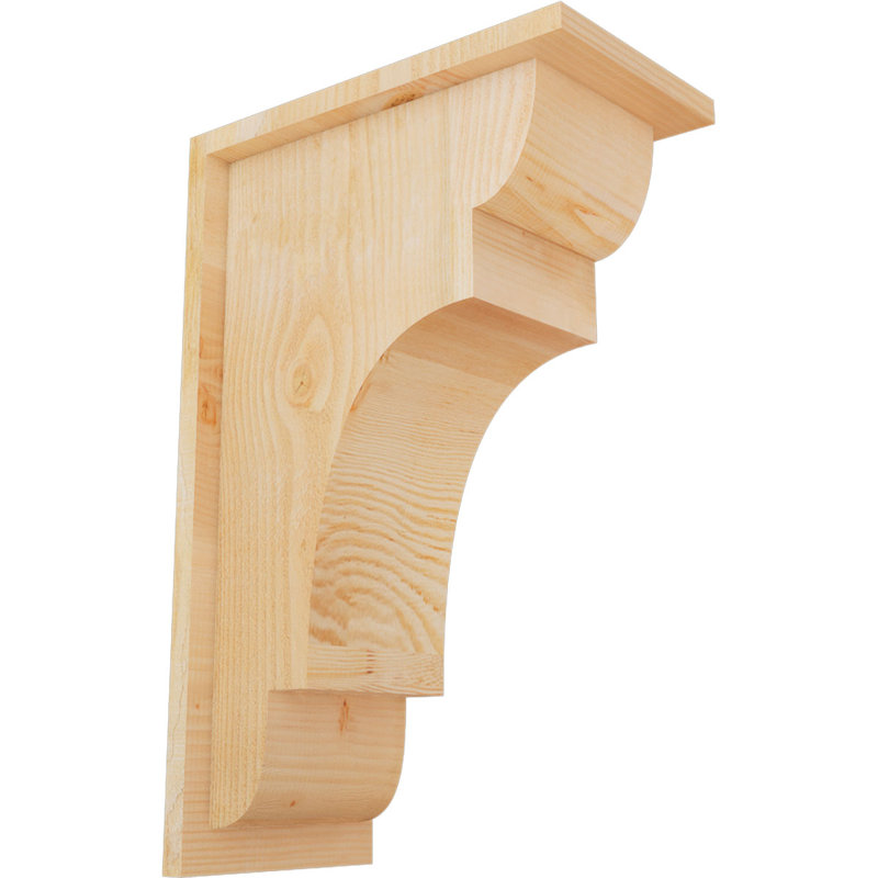 New Brighton Corbel avec plaque arrière, H 22 po x l 8 po x P 14 po, Sapin de Douglas, Sciage brut