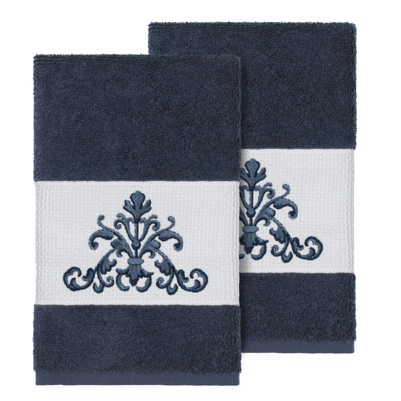 Scarlet Turkish Cotton Towel, Midnight Blue