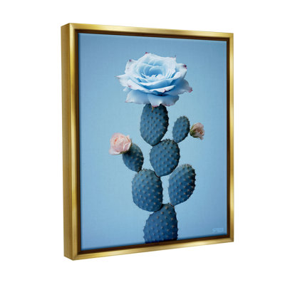 "Blue Rose And Cactus" par RB sur toile