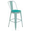 Tabouret à hauteur de comptoir toutes saisons avec siège en résine polyester Brinya-1772882661-1772882687