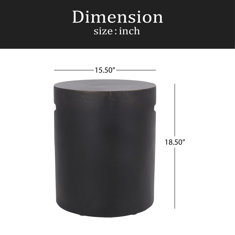 Table d'appoint d'extérieur en béton léger