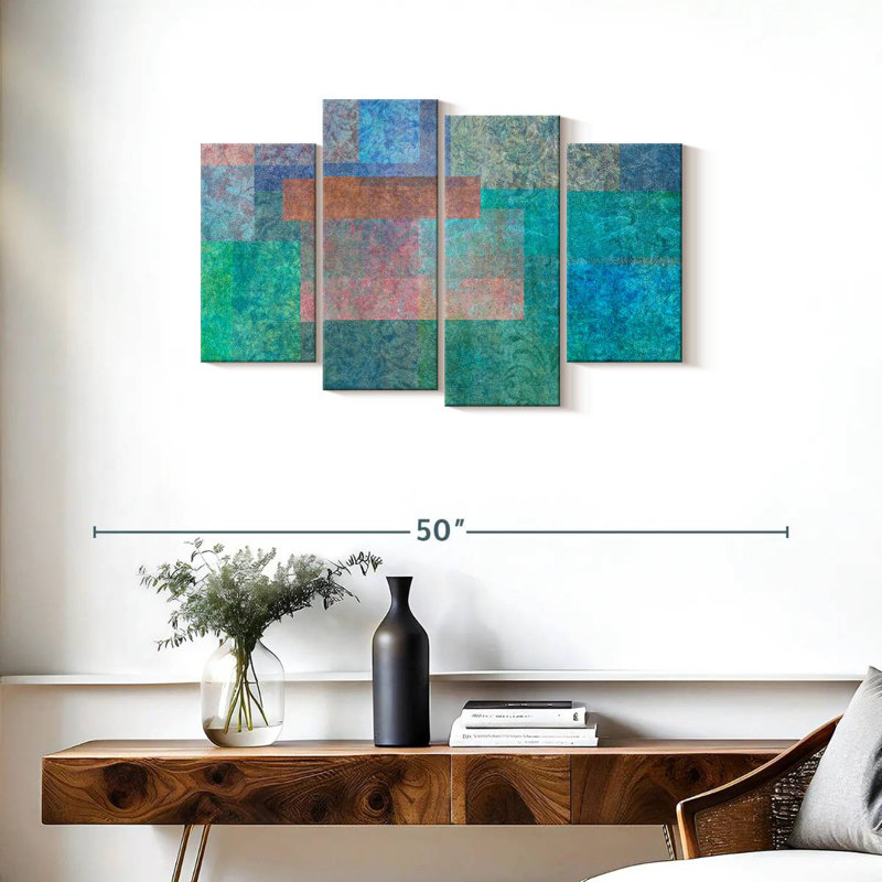 Stylish Patterns Turquoise, 22" H x 36" W