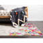 Tapis rouge / bleu / crème à motif géométrique Quinlin-1366416890