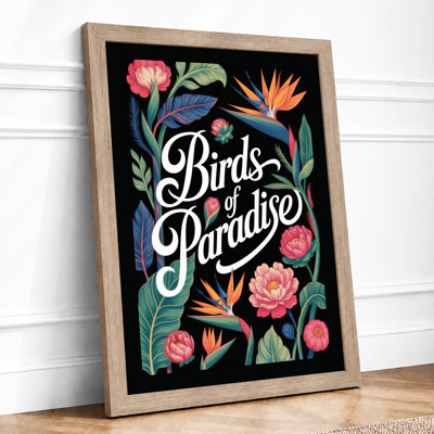 Birds of Paradise Botanical - Framed Print