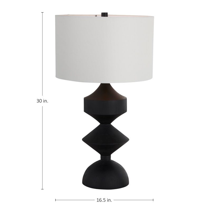 Maddox Resin Table Lamp, Black