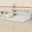Lit au sol avec tablettes pratiques et garde-corps de protection-214221671
