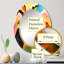 Rouge, bleu, jaune et marbre Art Universe I - miroir mural moderne ovale-70497377