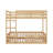 Full Over Full Wood Bunk Bed With Ladder Guardrails-505682076