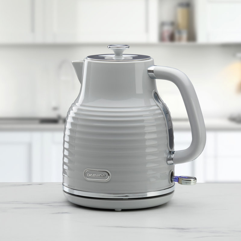 Daewoo 1.7L Plastic Electric Kettle, Grey