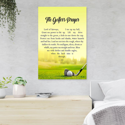 Playing Golf - The Golfer's Player - 1 Piece Rectangle Graphic Art Print On Wrapped Canvas