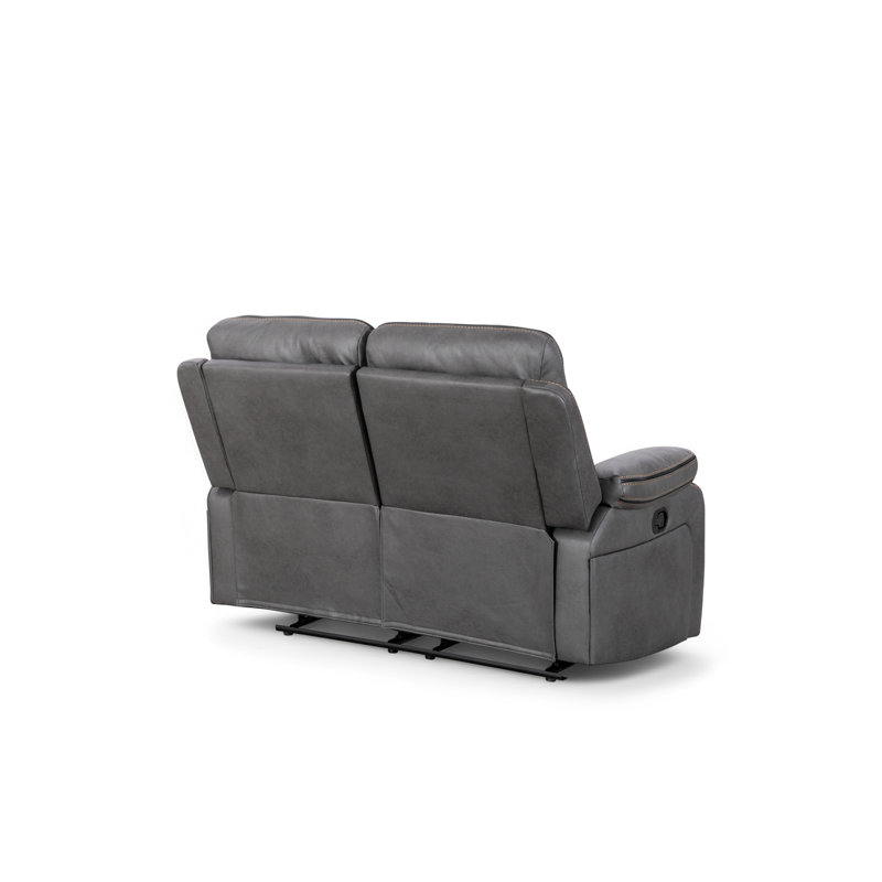 Faux Leather Reclining Sofa, 2