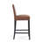 2 For Kitchen Island Countertop - Brown Pu Leather, Rubberwood Legs, 300Lbs Load Capacity, Contemporary And Useful Counter Height Pair Faux Weight Limit, Chic